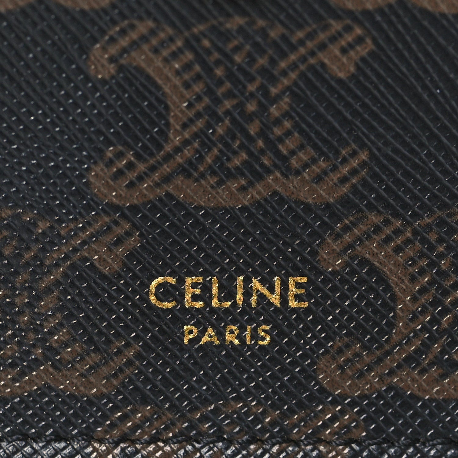 Celine Triomphe Canvas Lambskin Wallet On Strap Tan 6 of 11