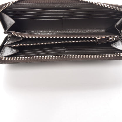 Saint Laurent Grain De Poudre Matelasse Chevron Monogram Zip Around Wallet Earth 5 of 7