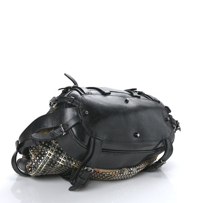 Burberry Calfskin House Check Studded Rowan Black 4 of 9