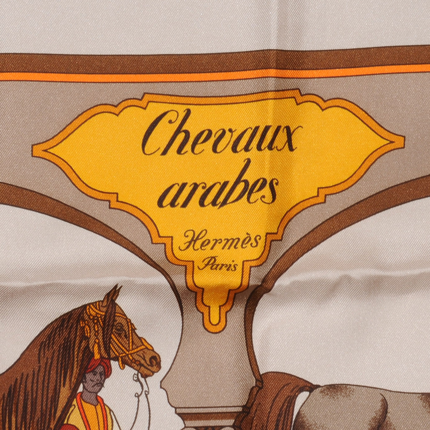 Silk Chevaux Arabes Scarf 90