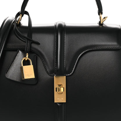 Celine Satinated Calfskin Small 16 Top Handle Bag Black 11 of 15