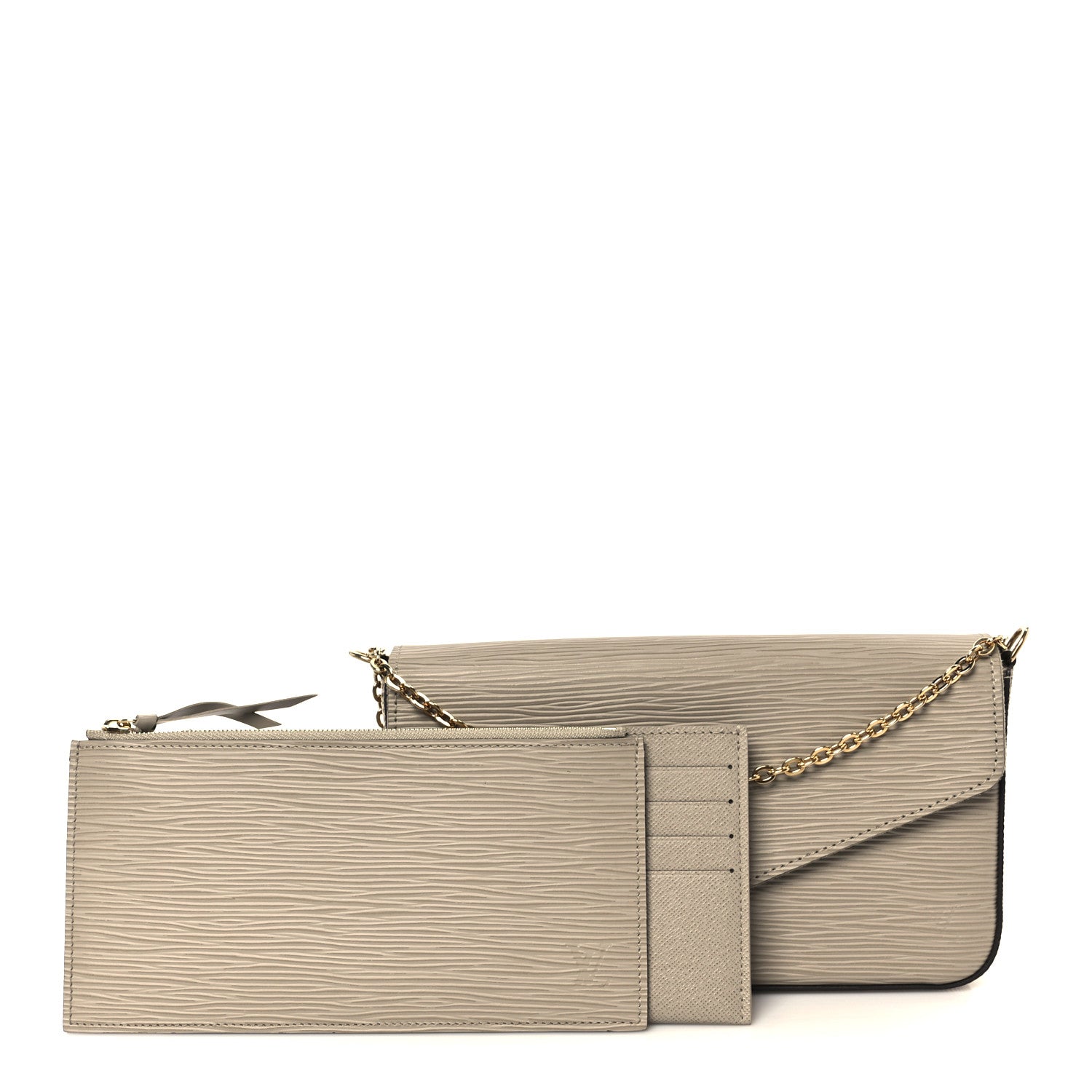 Louis Vuitton Epi Felicie Pochette Chain Wallet Galet 3 of 15