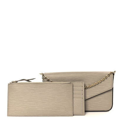 Louis Vuitton Epi Felicie Pochette Chain Wallet Galet 3 of 15
