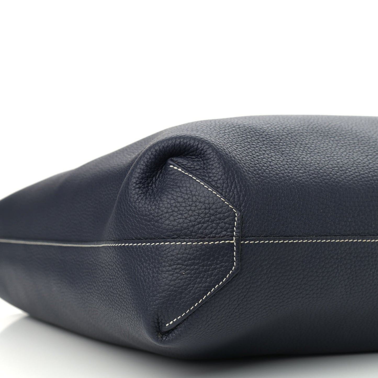 Taurillon Clemence Double Sens 45 Reversible Tote Bleu Nuit Etain