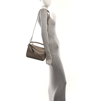 Loewe Grained Calfskin Small Puzzle Bag Sand 2 of 9