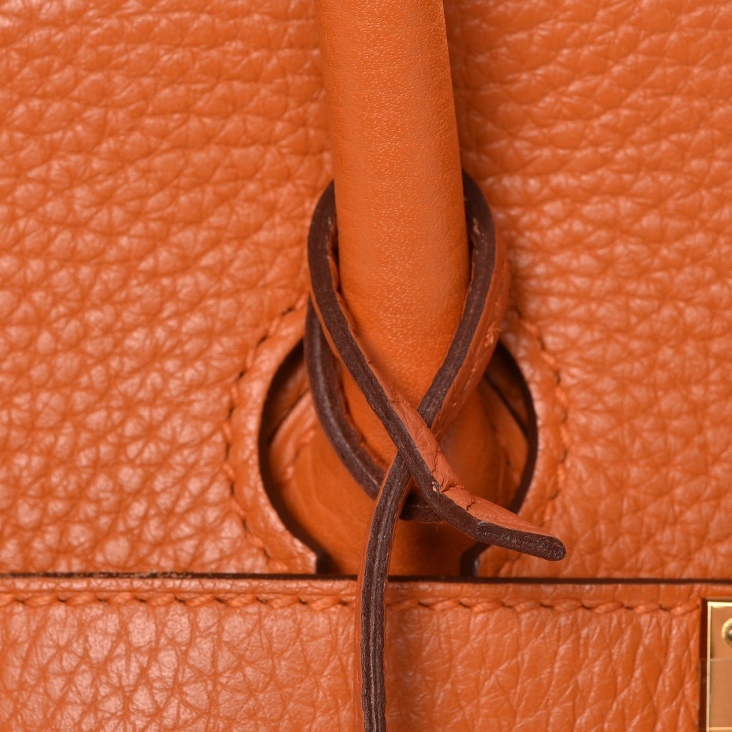 Taurillon Clemence Birkin 35 Orange