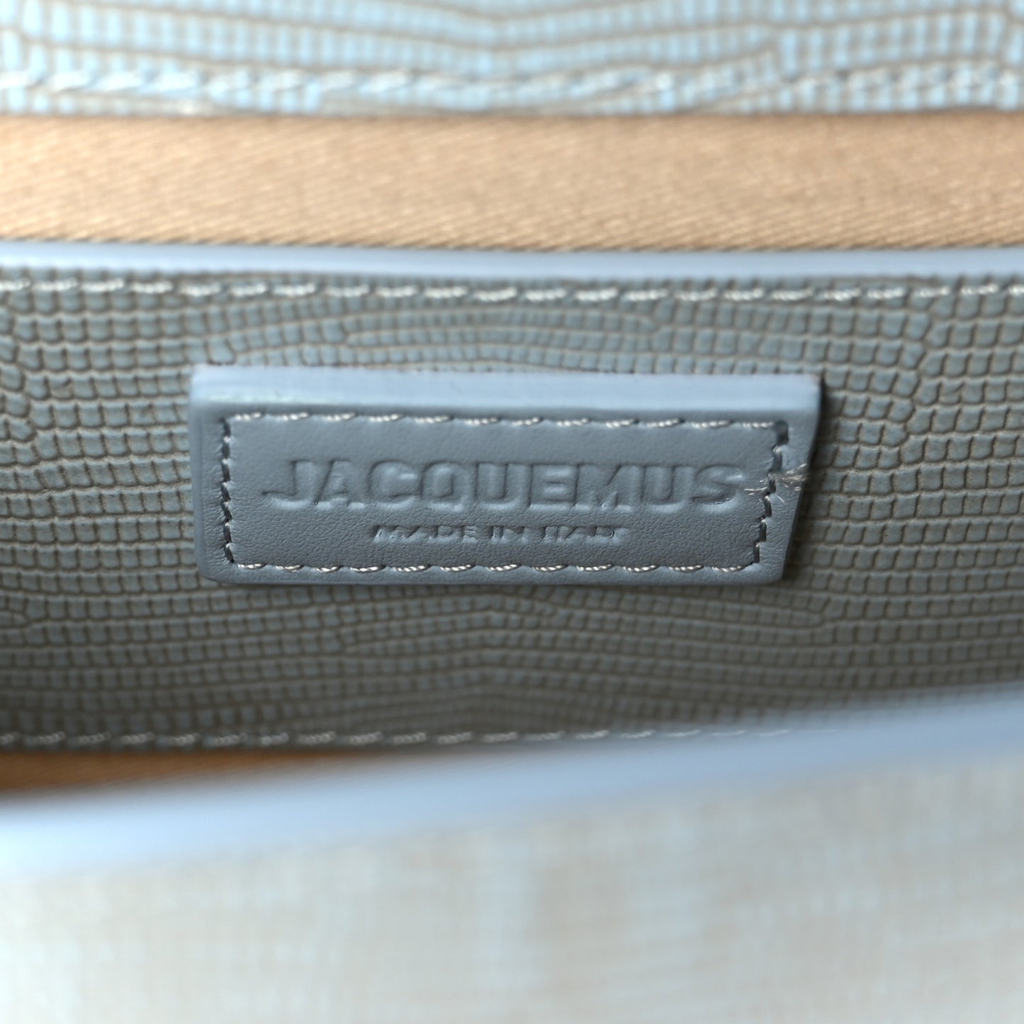 Calfskin Lizard Embossed Le Grand Bambino Light Blue