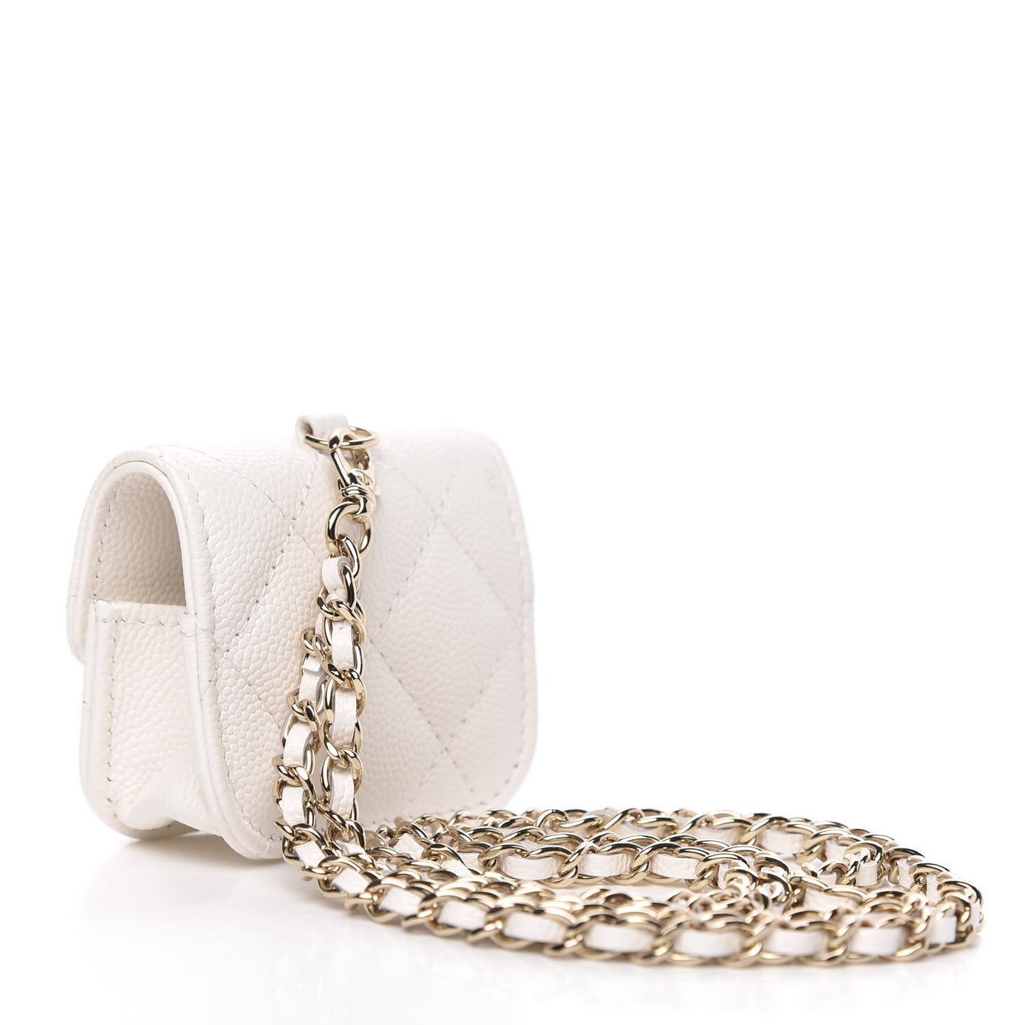 Caviar Quilted Airpods Pro Case White