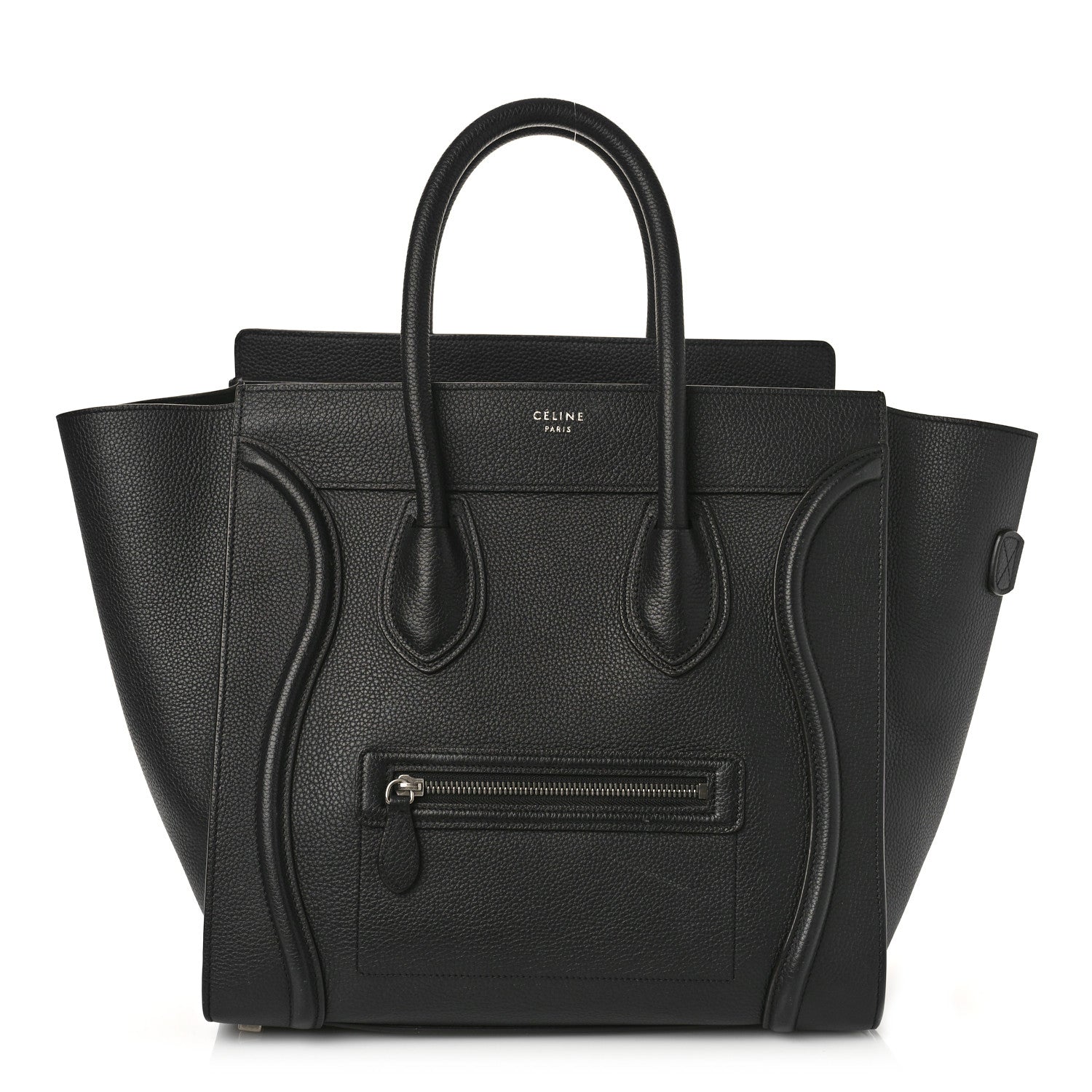 Celine Drummed Calfskin Mini Luggage Black 1 of 8
