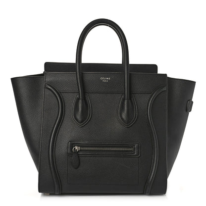 Celine Drummed Calfskin Mini Luggage Black 1 of 8