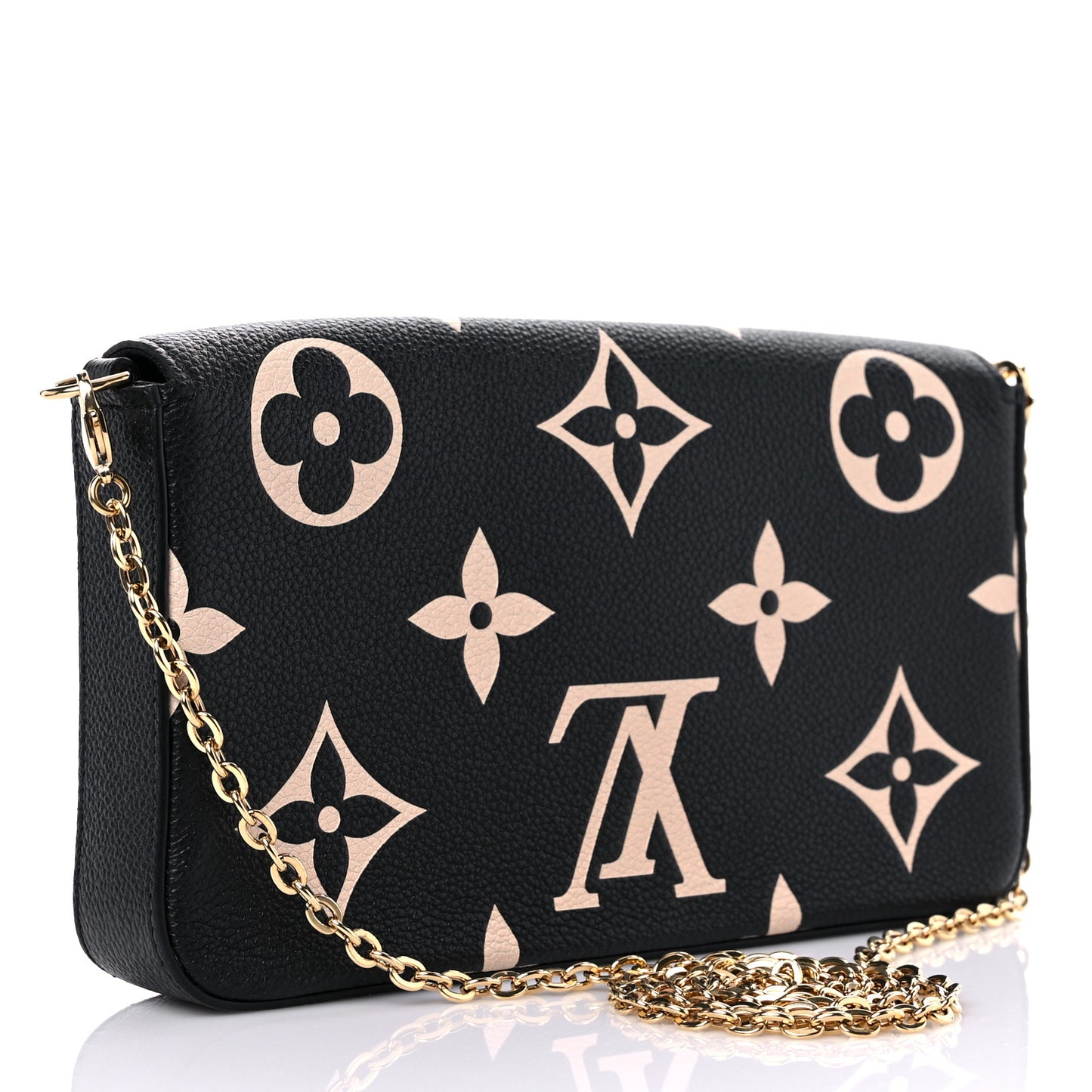 Empreinte Monogram Giant Crafty Pochette Felicie Black Crème