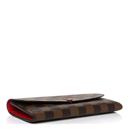 Louis Vuitton Damier Ebene Emilie Wallet Red 4 of 7
