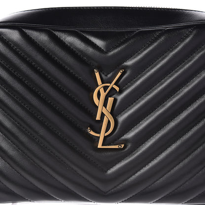 Saint Laurent Calfskin Matelasse Monogram Lou Camera Bag Black 15 of 16