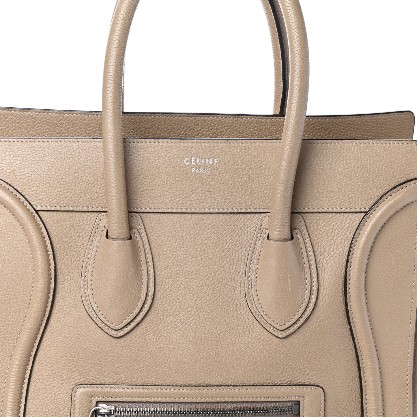 Drummed Calfskin Mini Luggage Dune