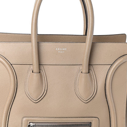 Celine Drummed Calfskin Mini Luggage Dune 7 of 10