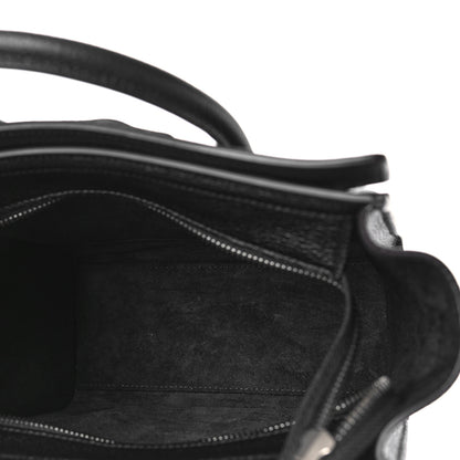 Celine Drummed Calfskin Nano Luggage Black 5 of 8