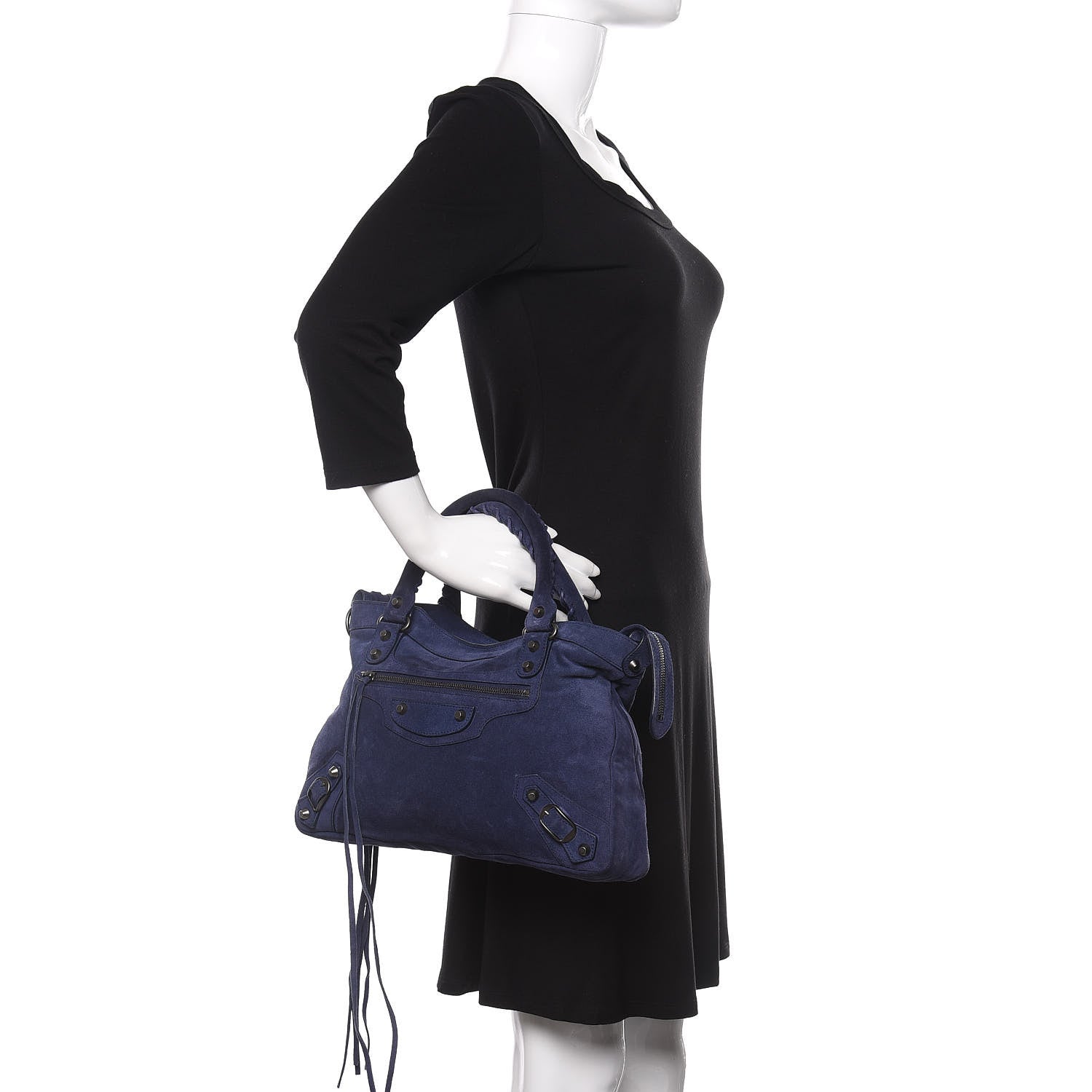 Balenciaga Baby Daim Suede Classic Hardware Town Canard 2 of 9