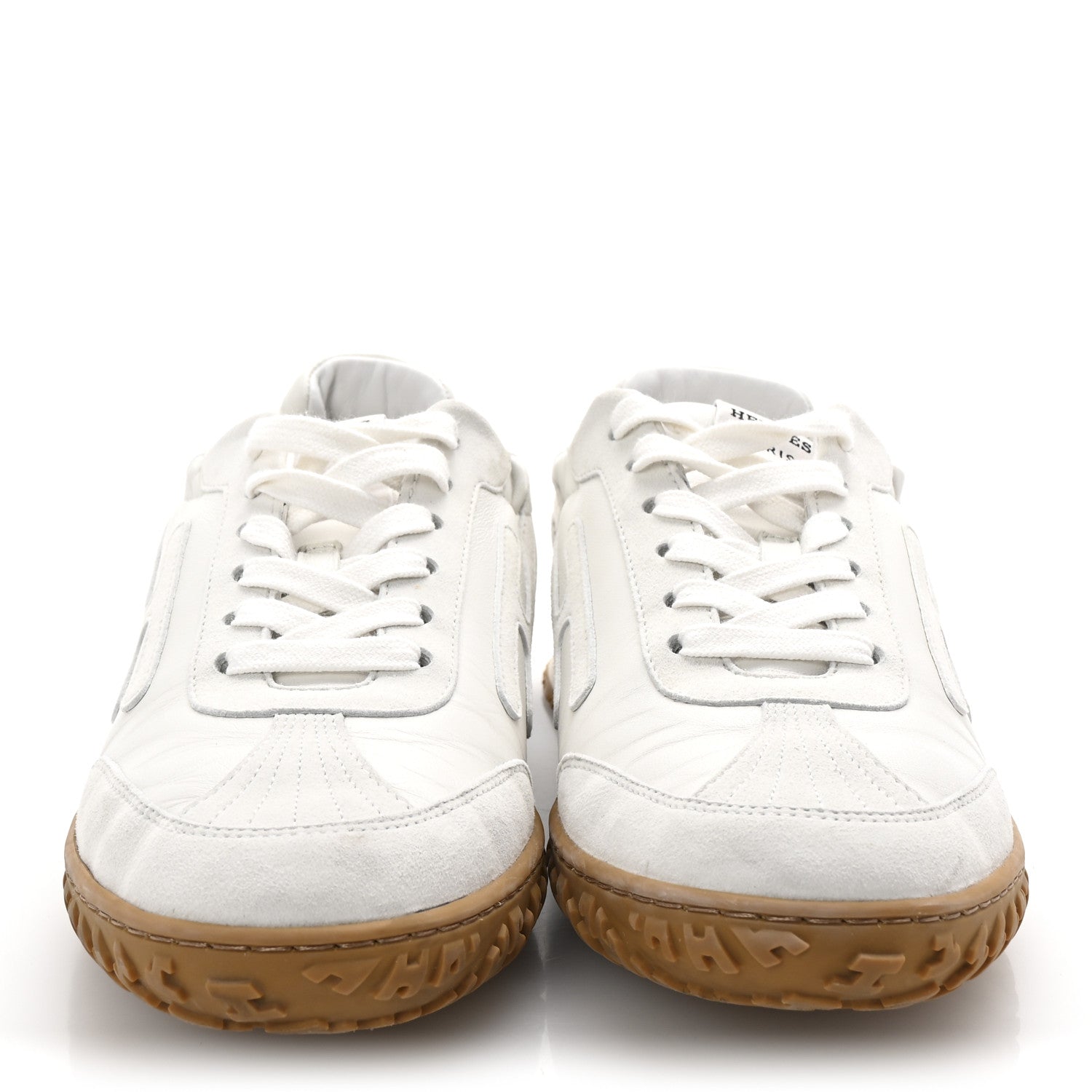 Hermes Nappa Suede Goatskin Jet Sneakers 38 White 3 of 10