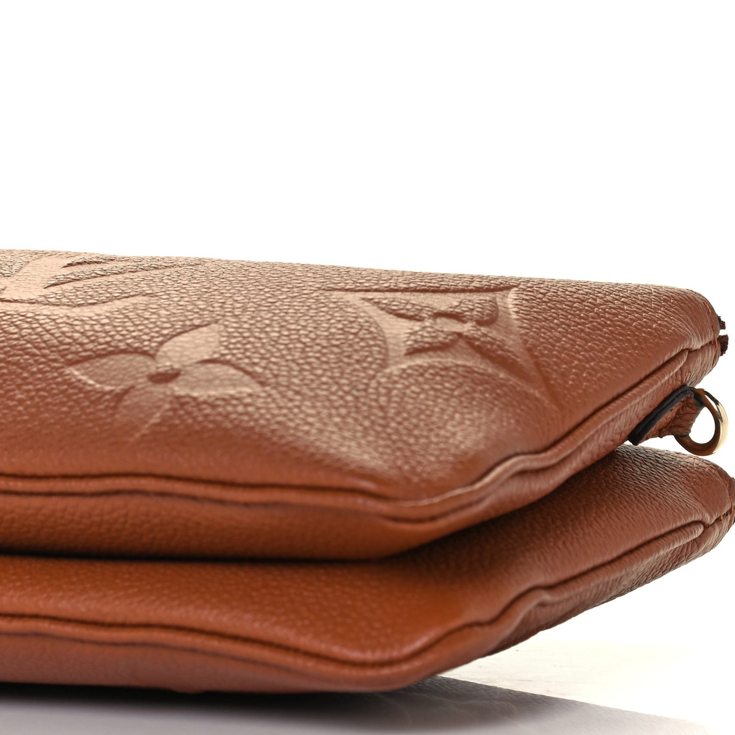 Empreinte Monogram Giant Double Zip Pochette Caramel