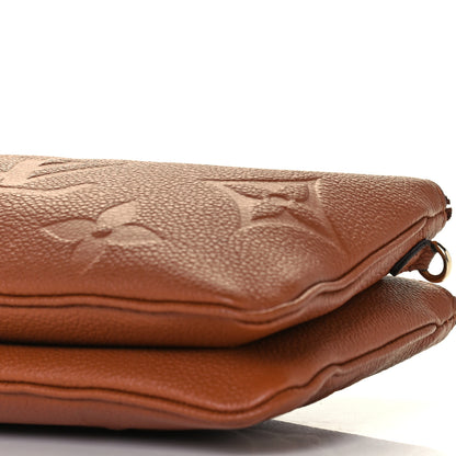Louis Vuitton Empreinte Monogram Giant Double Zip Pochette Caramel 10 of 10