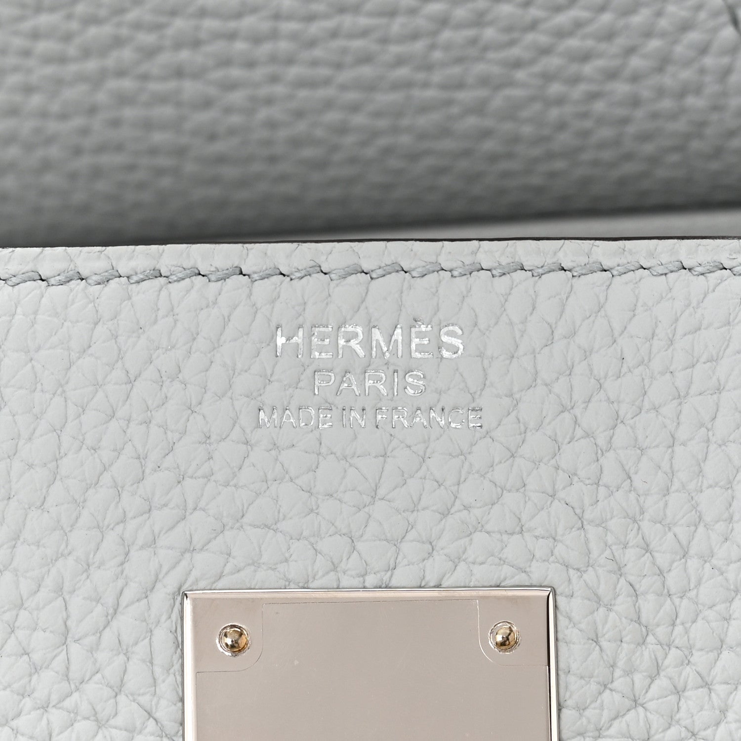 Hermes Taurillon Clemence Birkin 30 Bleu Pale 6 of 10