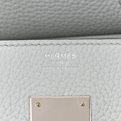 Hermes Taurillon Clemence Birkin 30 Bleu Pale 6 of 10