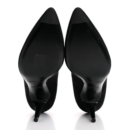 Hermes Suede Goatskin Victoire 90 Pumps 38 Black 6 of 9