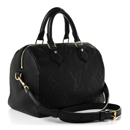 Louis Vuitton Empreinte Monogram Giant Speedy Bandouliere 25 Black 3 of 11