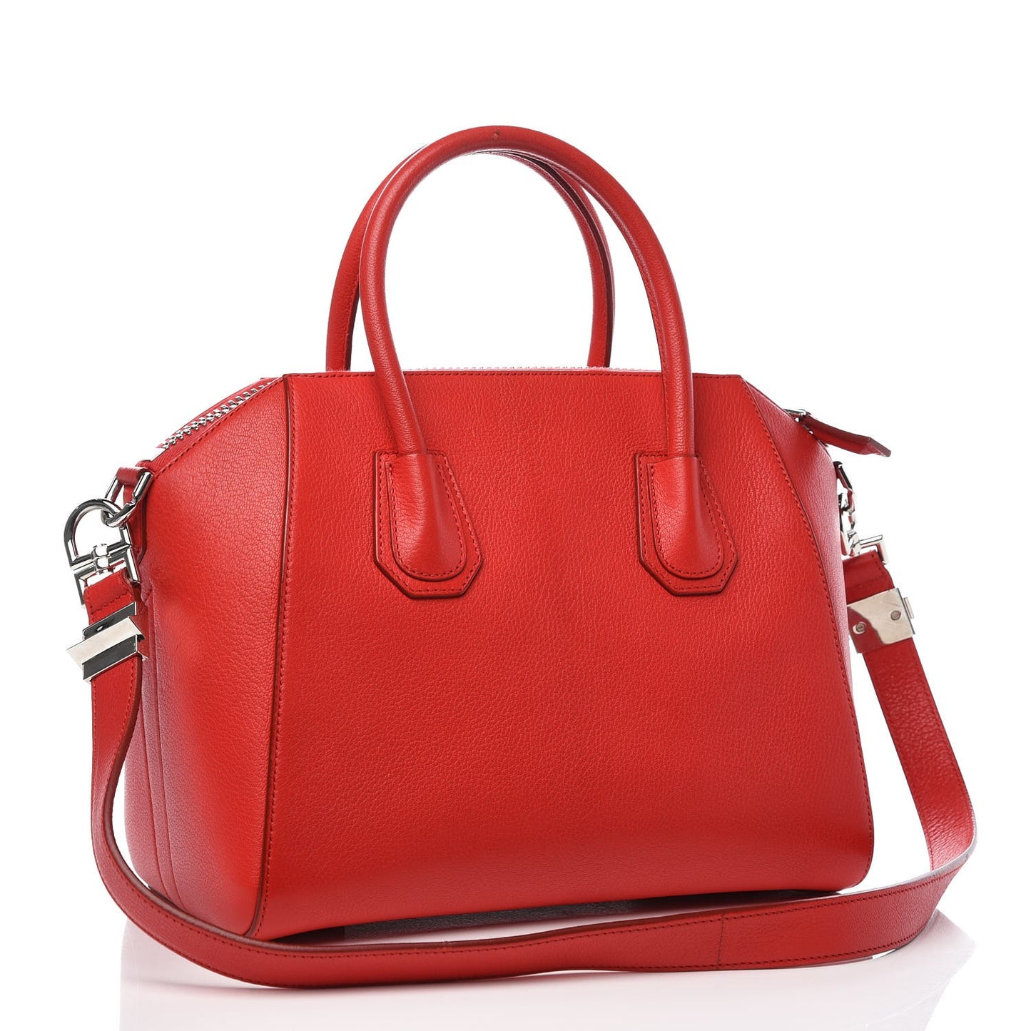 Sugar Goatskin Small Antigona Medium Red