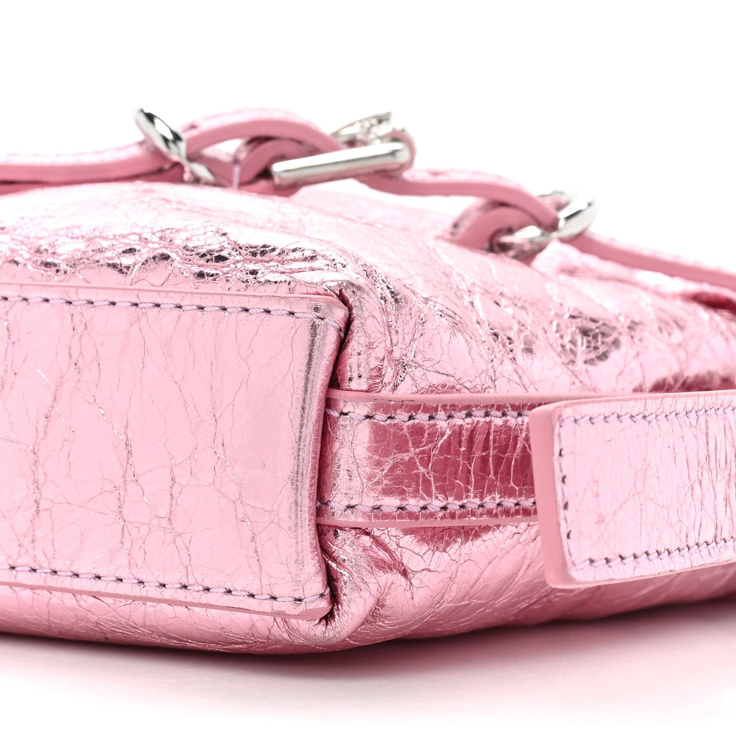Givenchy Metallic Calfskin Mini Voyou Bag Silk Pink 7 of 8