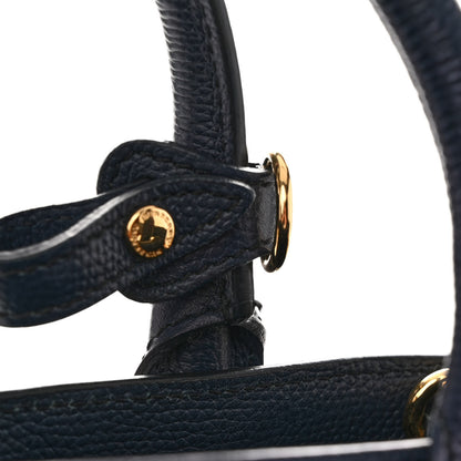 Burberry Grainy Calfskin House Check Small Banner Tote Ink Blue 12 of 12