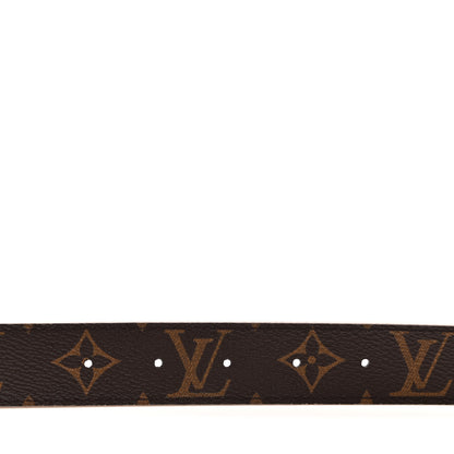 Louis Vuitton Calfskin Monogram 30mm LV Initiales Reversible Belt 80 32 Beige 4 of 7