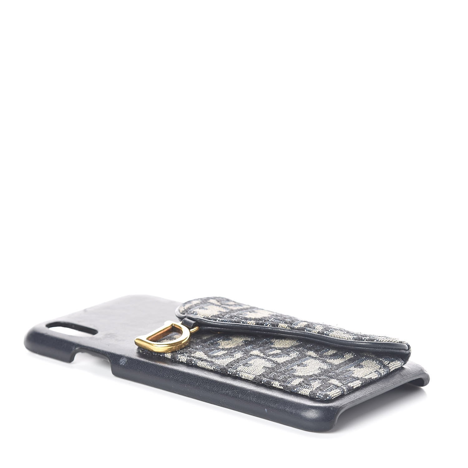 Christian Dior Oblique Calfskin Saddle iPhone XS Max Case Blue