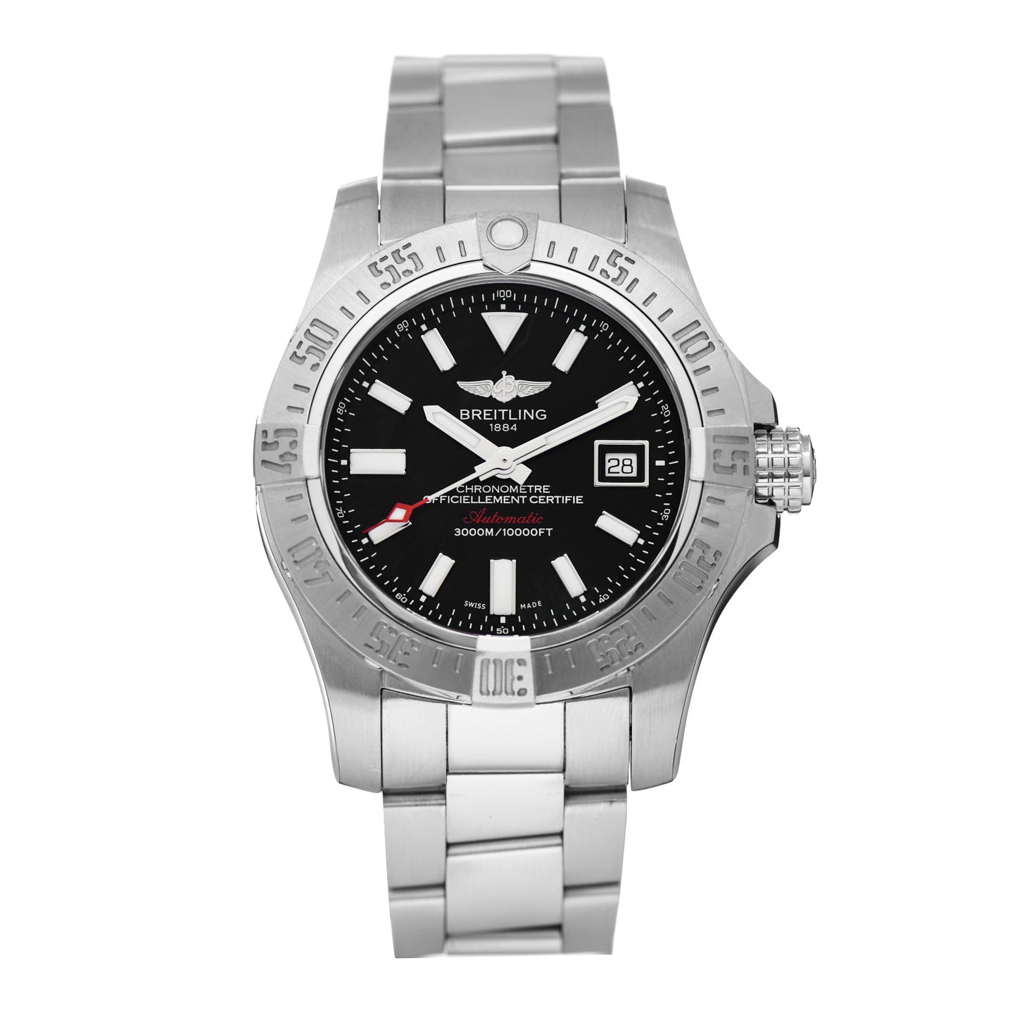 Stainless Steel 45mm Avenger Seawolf Automatic Watch Black A17331