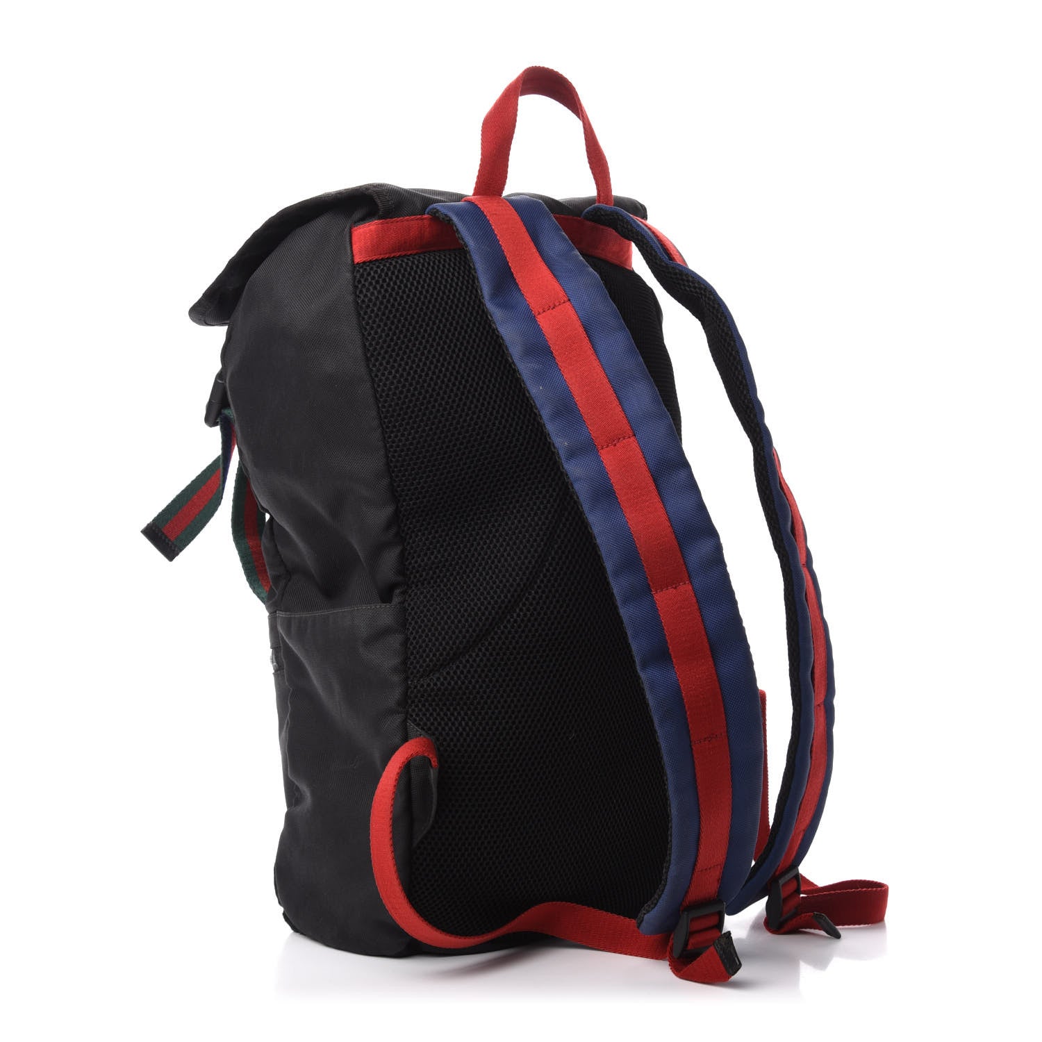 Gucci Techno Canvas Web Double Buckle Backpack Black 2 of 8