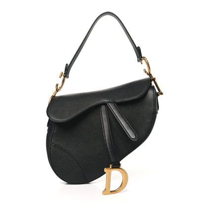Christian Dior Grained Calfskin Saddle Bag Black 1 of 10
