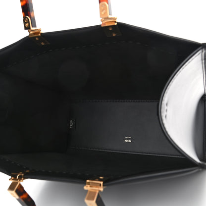 Fendi Vitello King Plexiglass Medium Fendi Sunshine Shopper Tote Black 4 of 4