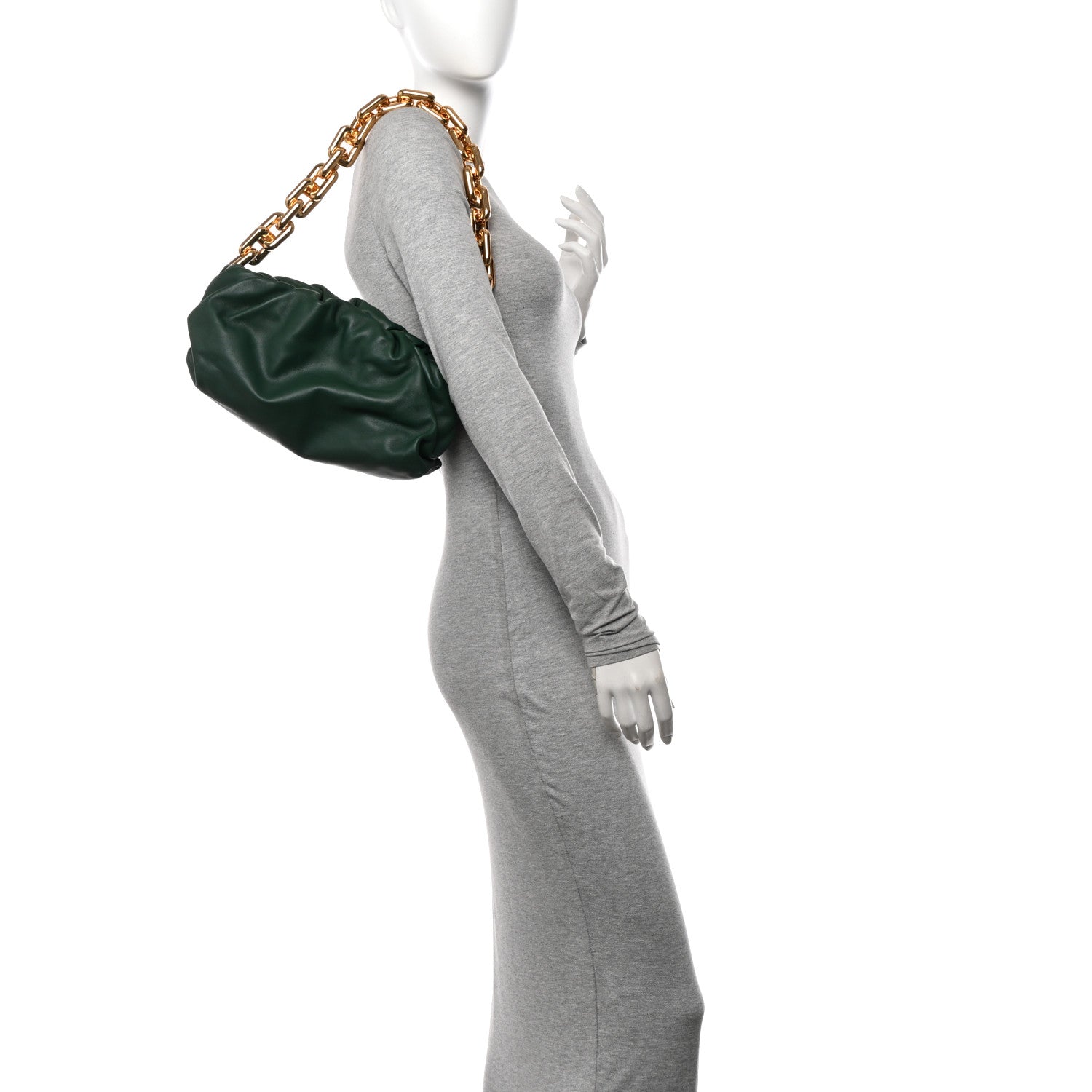 Bottega Veneta Calfskin The Pouch Chain Raintree 2 of 10