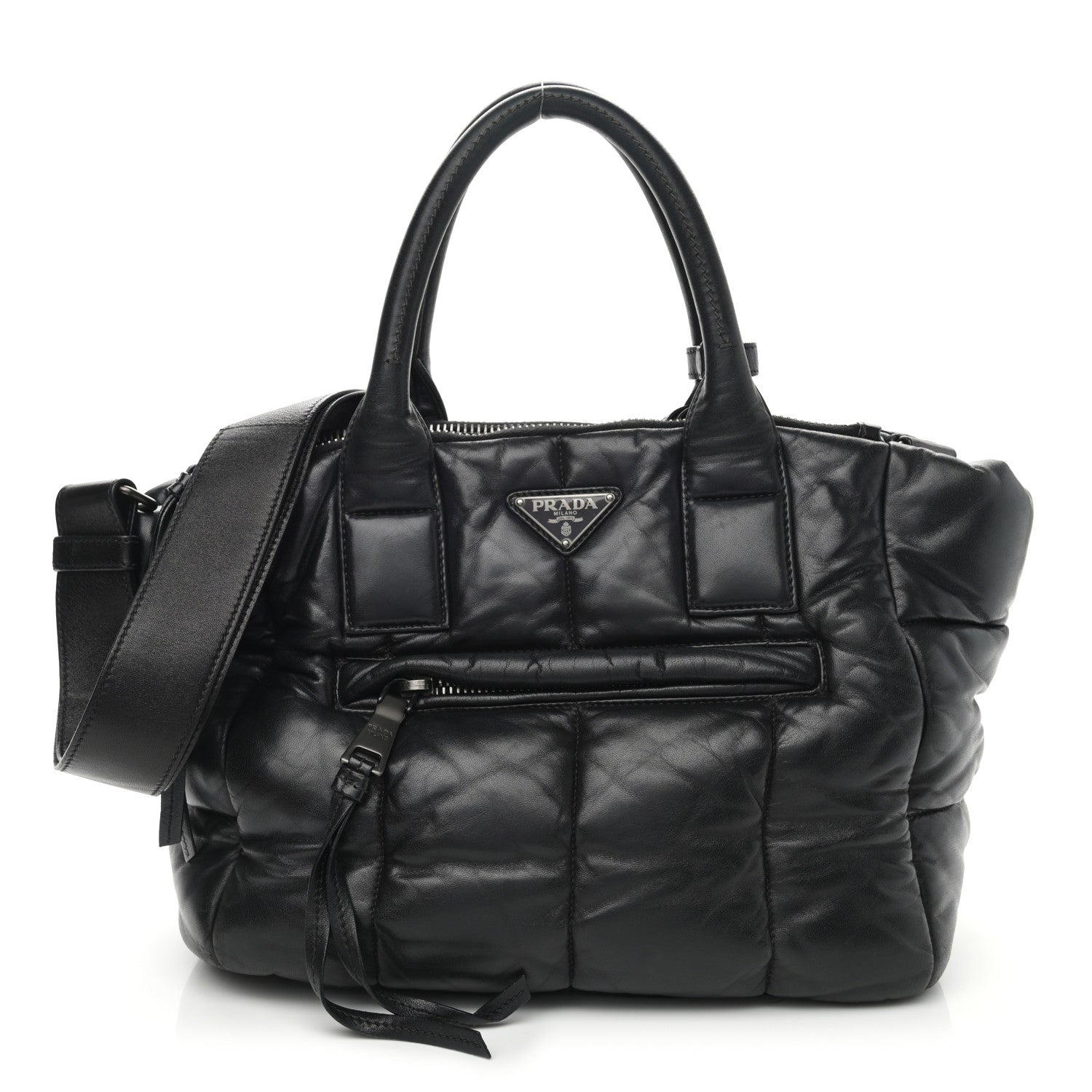 Prada Nappa Bomber Tote Black 1 of 9