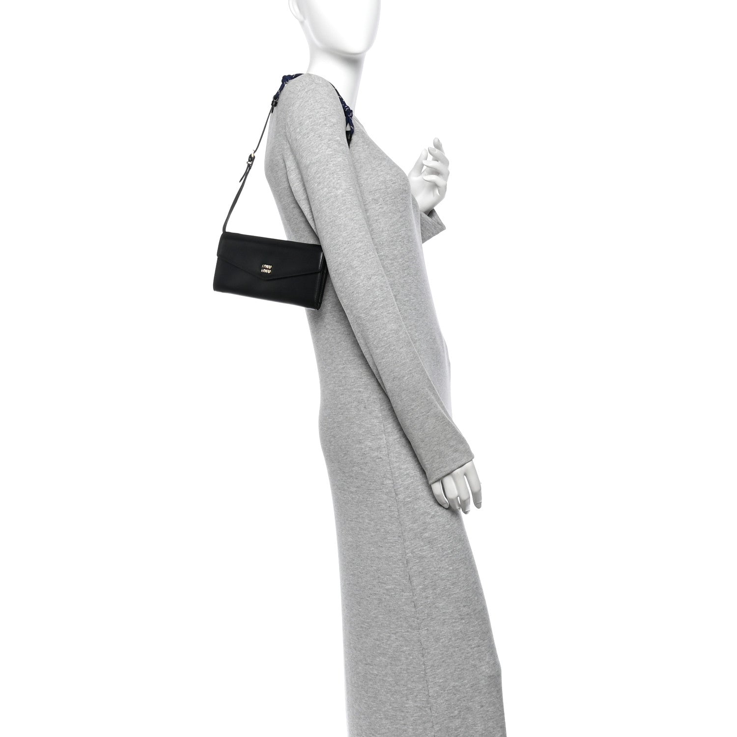 Miu Miu Nappa Wallet On Strap Black Baltic 2 of 11