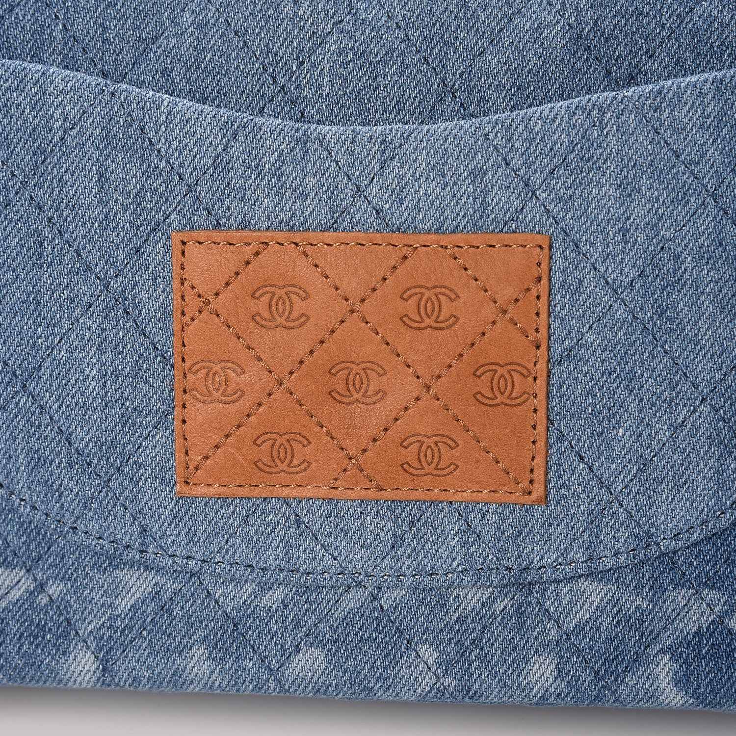 Chanel Denim Quilted Medium Double Flap Blue 8 of 9