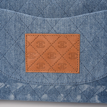 Chanel Denim Quilted Medium Double Flap Blue 8 of 9