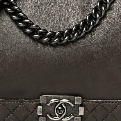 Chanel Calfskin New Medium Boy Reverso Flap Black 8 of 14