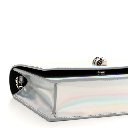 Alexander McQueen Iridescent Calfskin Skull Crossbody Silver 8 of 12