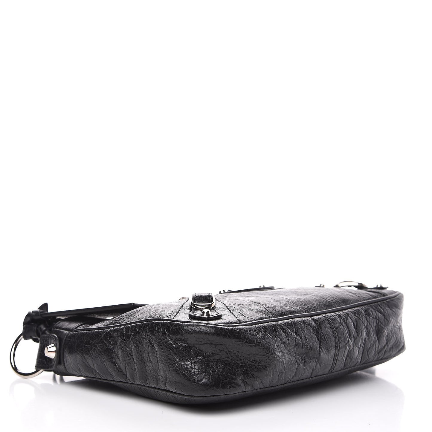 Agneau Classic Silver Hardware Hip Black