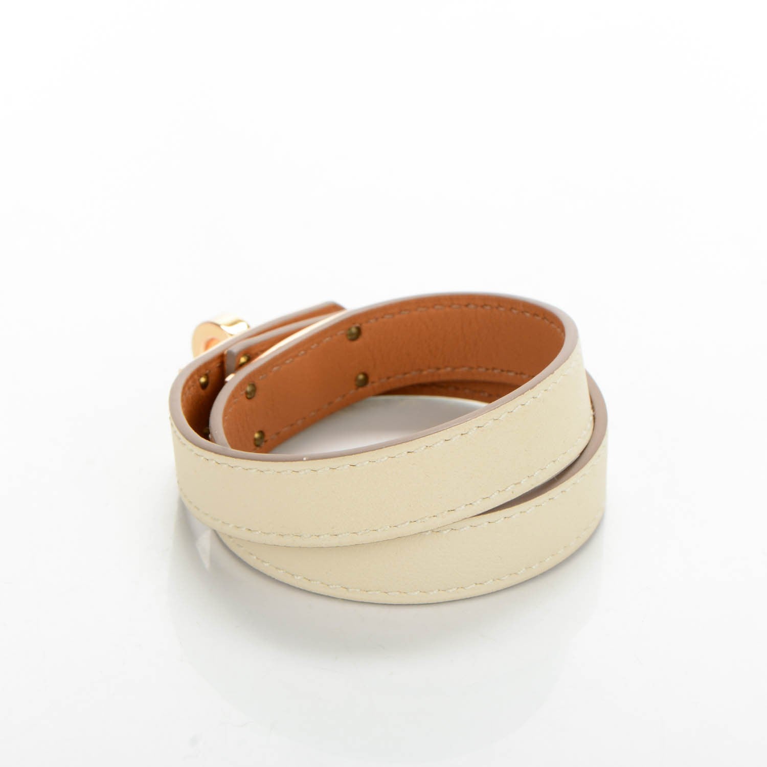 Hermes Swift Kelly Double Tour Bracelet S Craie 3 of 7