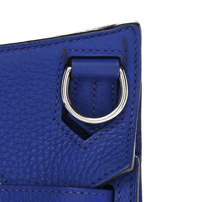 Hermes Taurillon Clemence Jypsiere 28 Bleu Electrique 12 of 13