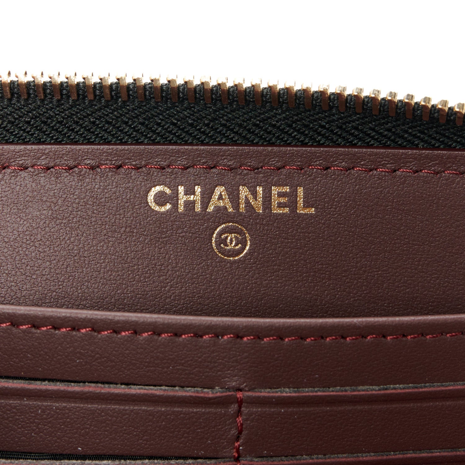 Chanel Aged Calfskin Quilted Lucky Charms 2.55 Reissue Zip Around Wallet Black 6 of 10