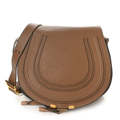 Chloe Calfskin Medium Marcie Round Crossbody Bag Nut 1 of 9