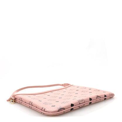 MCM Visetos Liz Shopper Tote Pouch Powder Pink 4 of 10